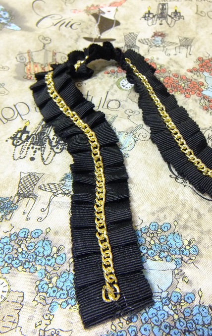 ゴスリボン 笑 Tシャツデコ用品 銀細工