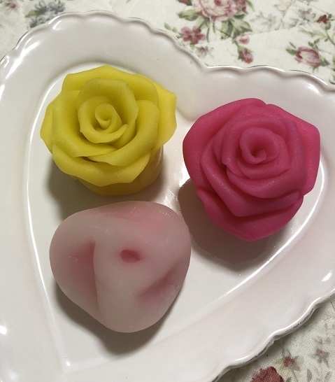 薔薇の和菓子 日本橋高島屋 銀細工